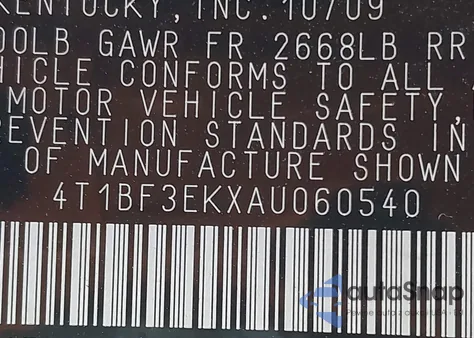 4T1BF3EKXAU060540